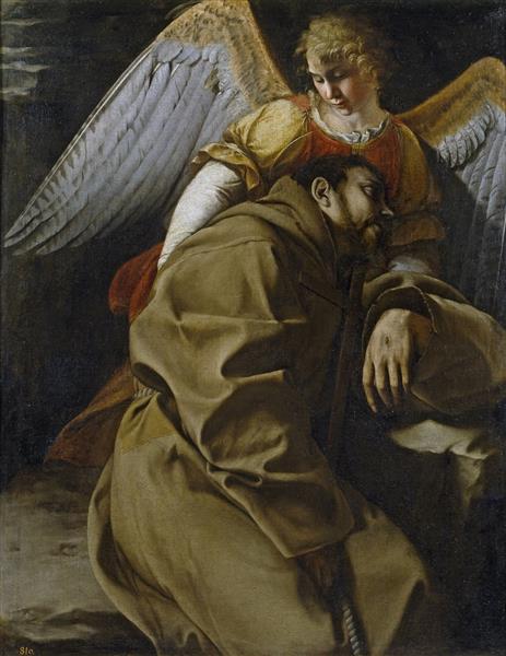 Paint By Number St. Francis Supported by an Angel - Orazio Gentileschi