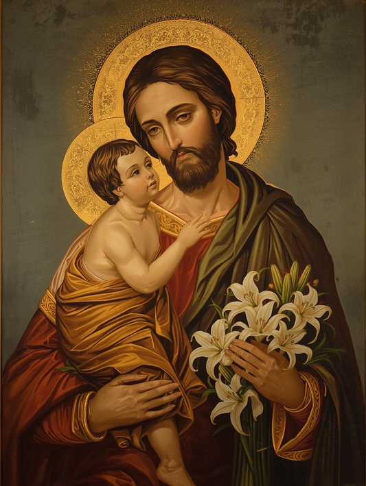 St. Joseph with Child Jesus Icon Paint by Number
