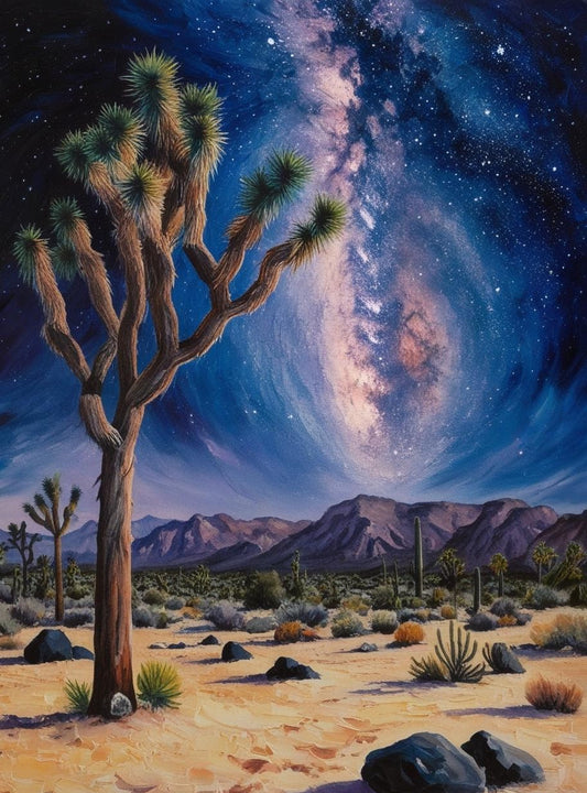 Paint by Number Joshua Tree National Park (California)Starlit Desert with a Lone Joshua
