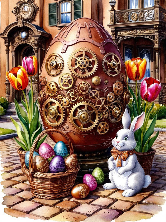 Paint By Number Steampunk Easter Egg Designs