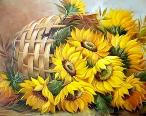 Paint by Number Sunflower Bouquet