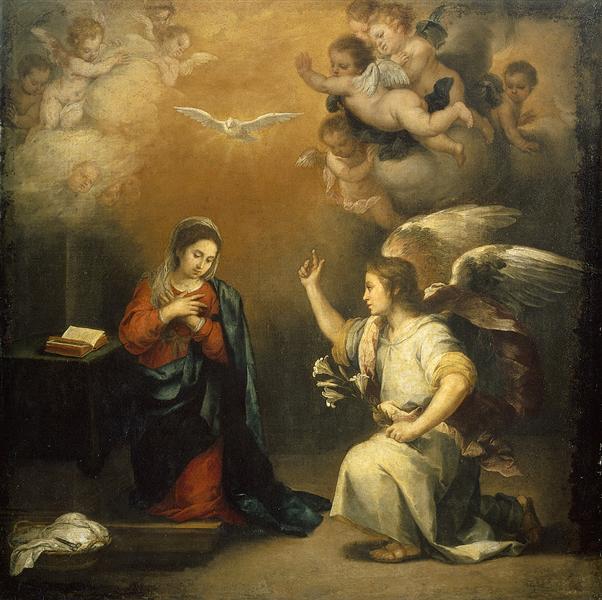 The Annunciation - Bartolome Esteban Murillo