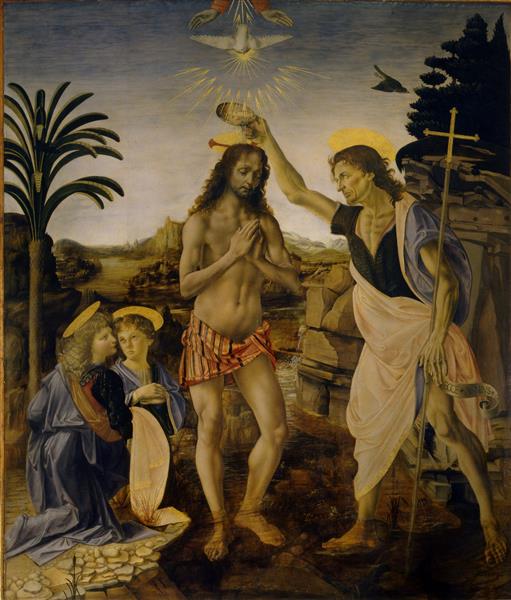 Paint By Number The Baptism of Christ - Andrea del Verrocchio