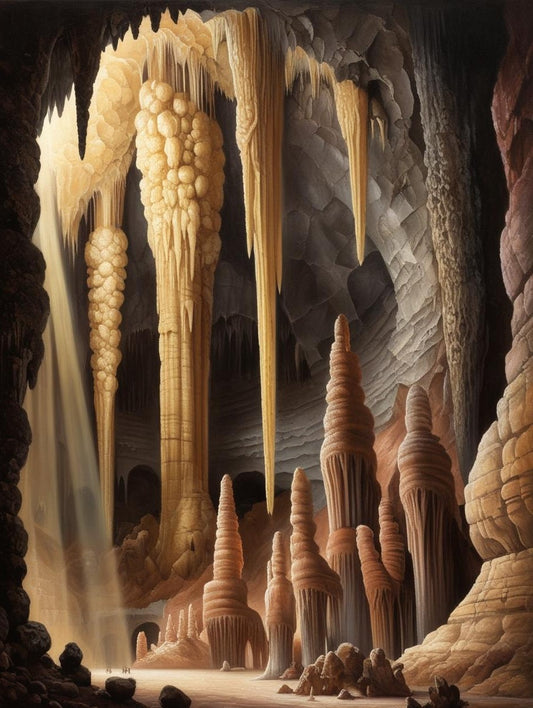 Paint by Number Carlsbad Caverns National Park (New Mexico) – The Grand Room with Stalactites