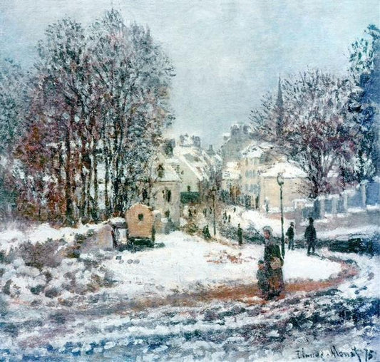 Paint By Number The Grand Street Entering to Argenteuil, Winter Claude Monet