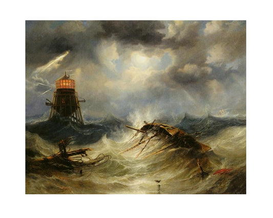 Paint By Number The Irwin Lighthouse, Storm Raging