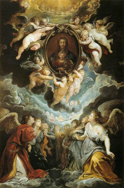 The Madonna della Vallicella Adored by Seraphim and Cherubim - Peter Paul Rubens