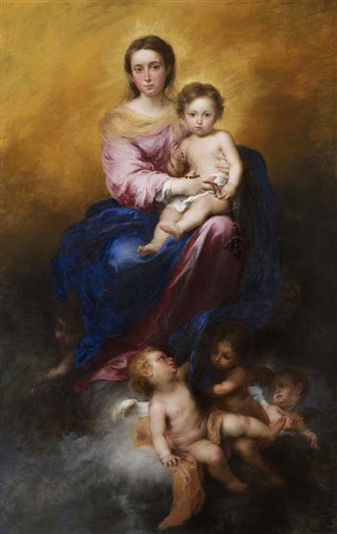 The Madonna of the Rosary - Bartolome Esteban Murillo