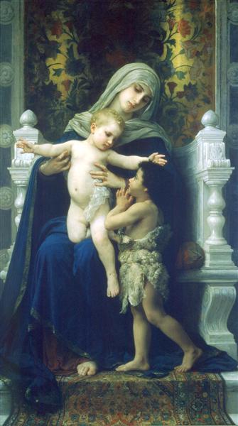 The Virgin, Jesus and Saint John Baptist - William-Adolphe Bouguereau