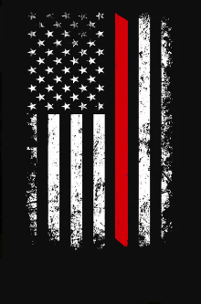 Thin Red Line Firefighter Paint by Number