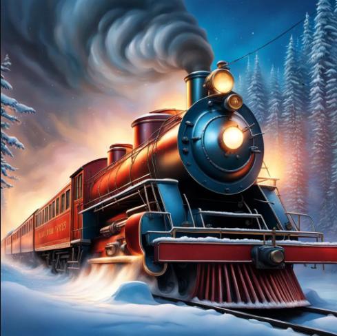 Paint By Number Santa's Train