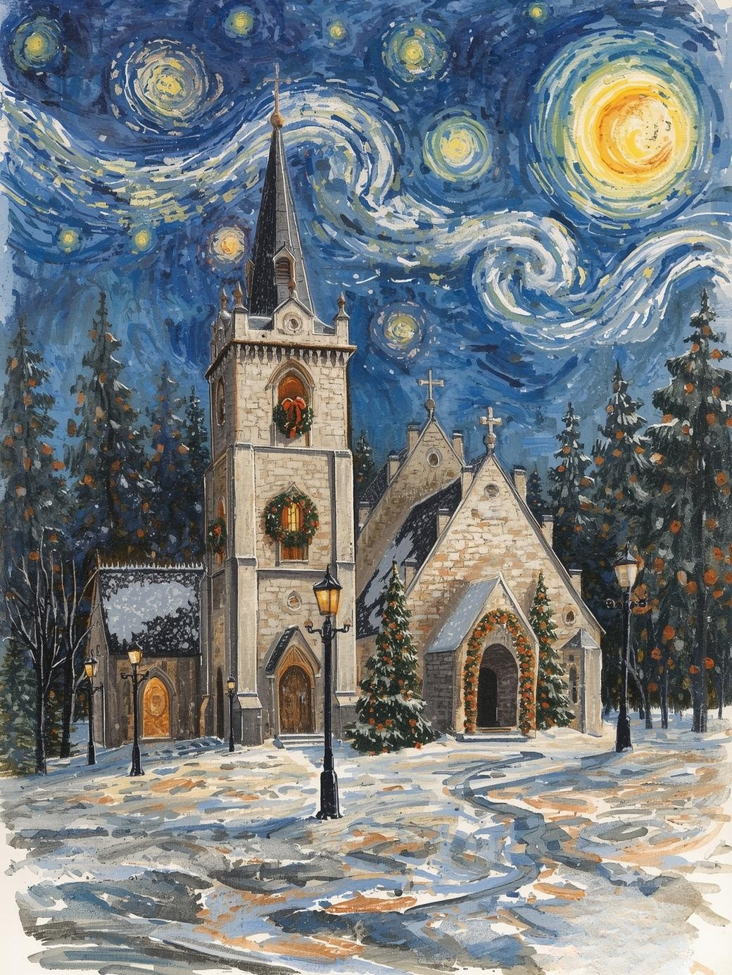 Paint by Number Festive Christmas Village