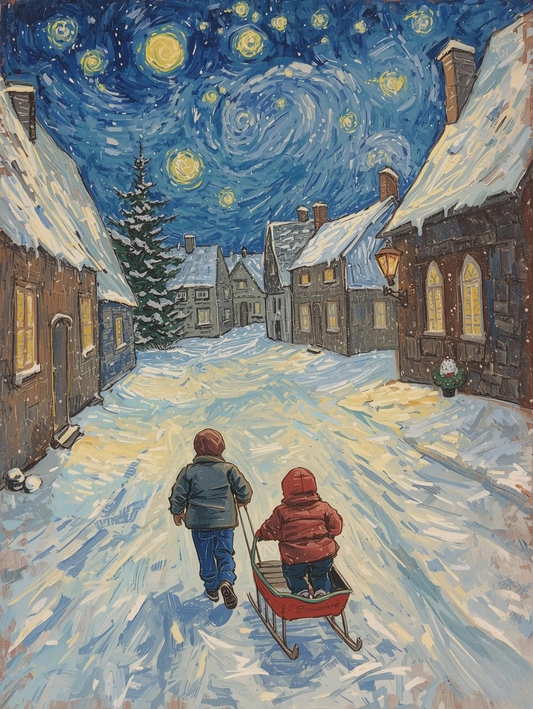 Paint by Number Snowy Christmas Village