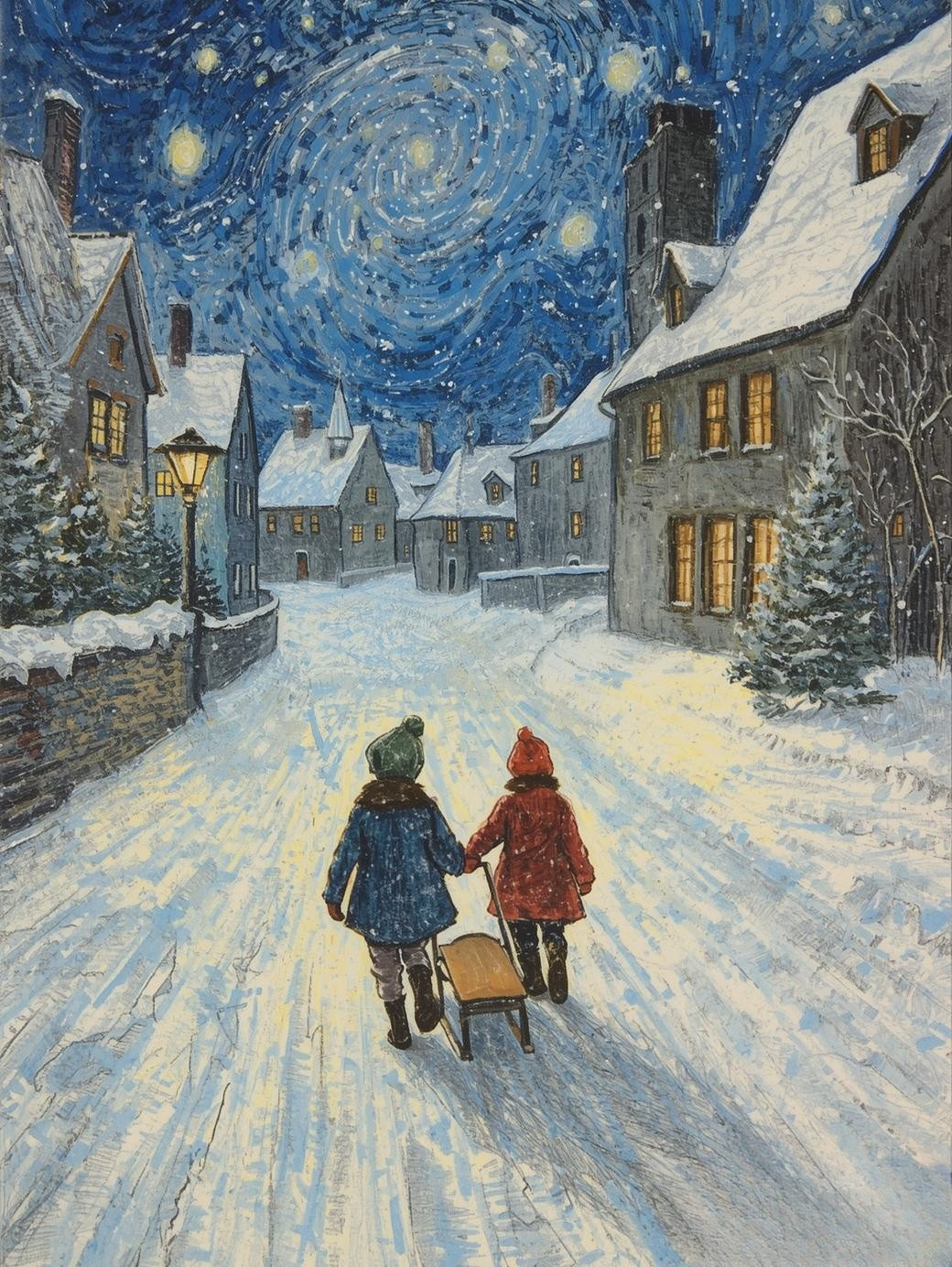 Paint by Number Holiday Village