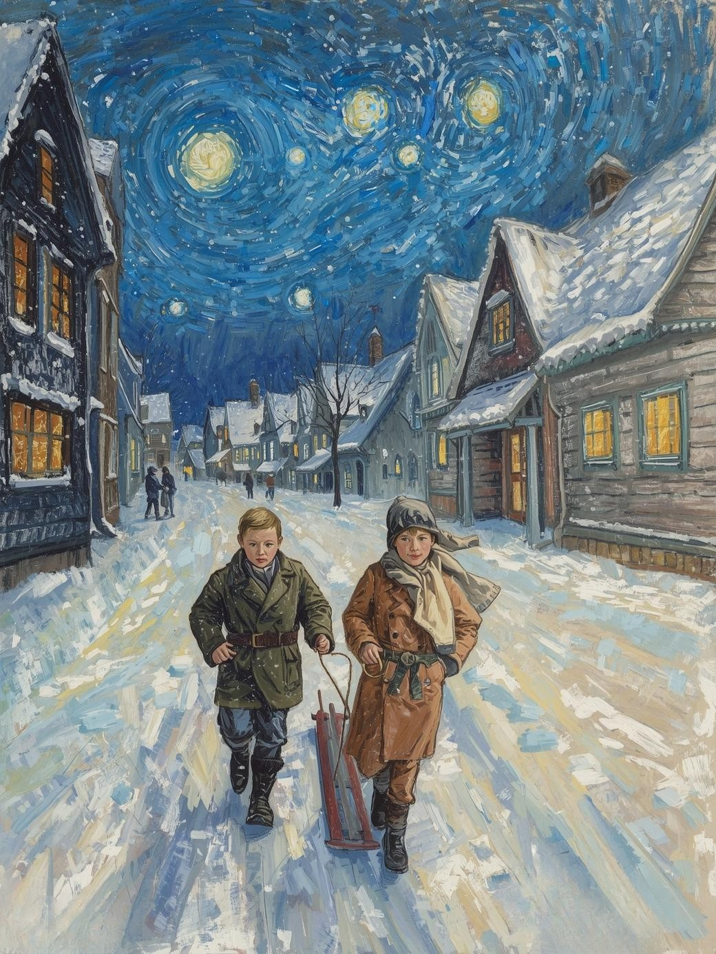 Paint by Number Christmas Streetscape