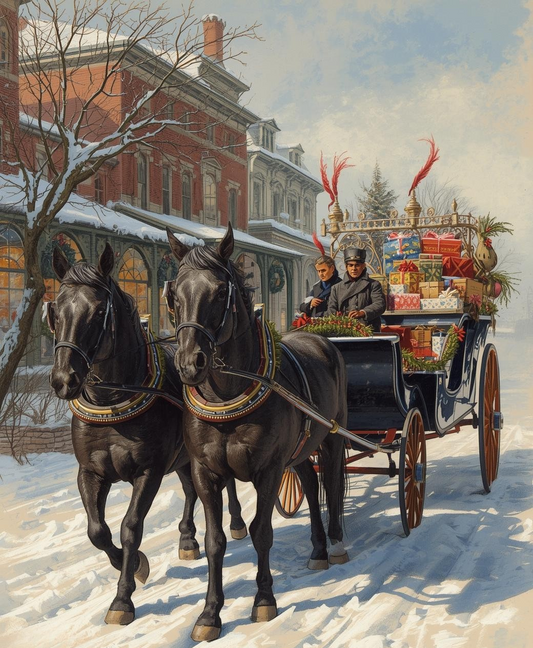 Paint by Number Snowy Village