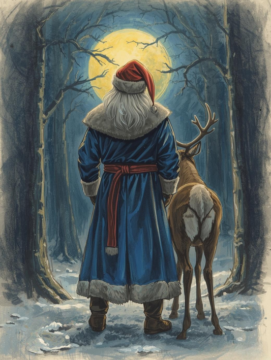 Paint by Number Starlit Forest – Santa’s Midnight Watch