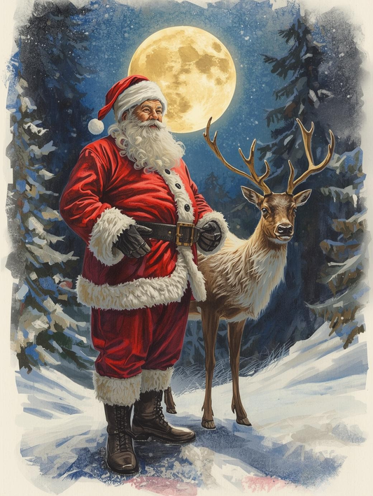 Paint by Number Ethereal Eve – Santa’s Moonlit Journey