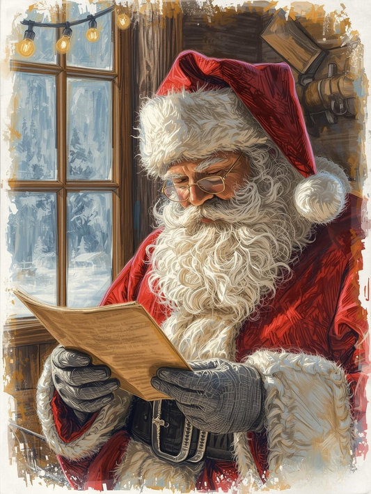 Paint by Number Old Saint Nick – Reading Holiday Wishes