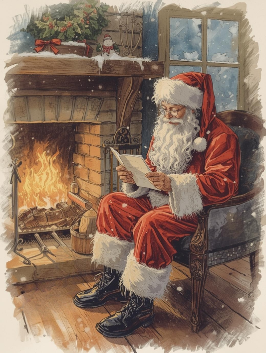 Paint by Number Checking It Twice – Santa’s Letter Time