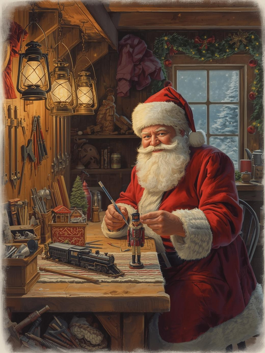 Paint by Number Santa’s Workshop Glow