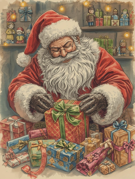 Paint by Number North Pole Workshop – Santa’s Joyful Crafting