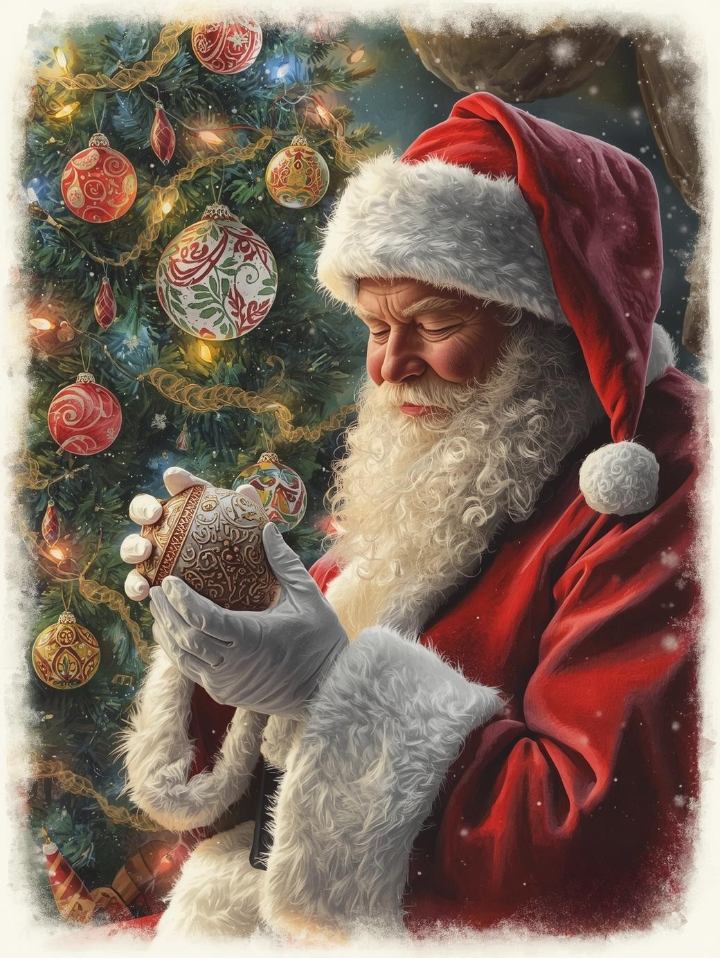 Paint by Number Santa’s Sparkling Tree – Christmas Eve Magic