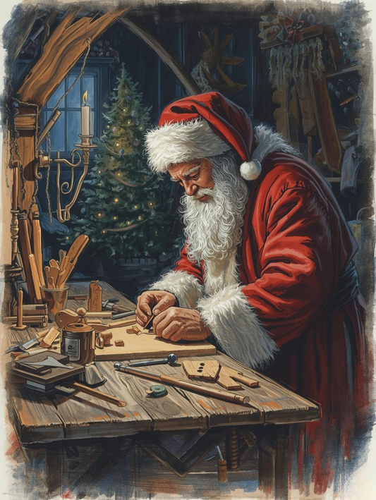 Paint by Number Santa’s Workshop Magic – Toymaking at the North Pole