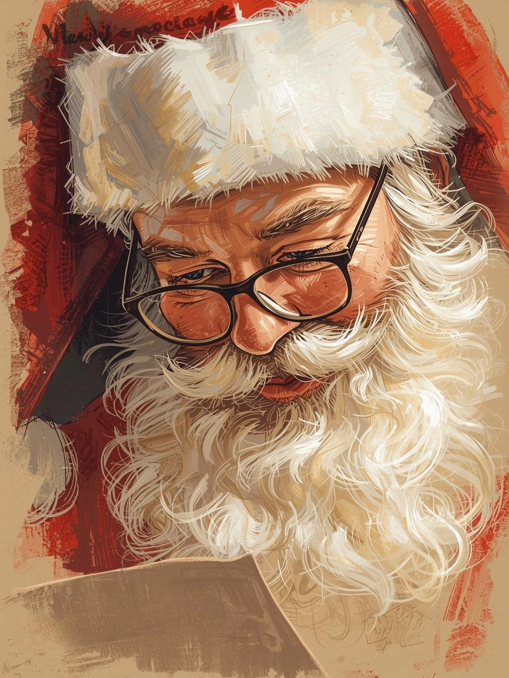 Paint by Number Jolly Old Saint Nicholas