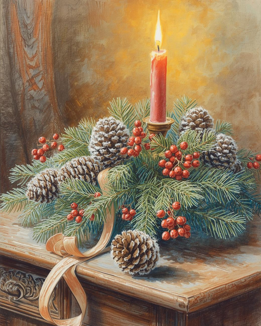 Paint by Number Festive Candlelight