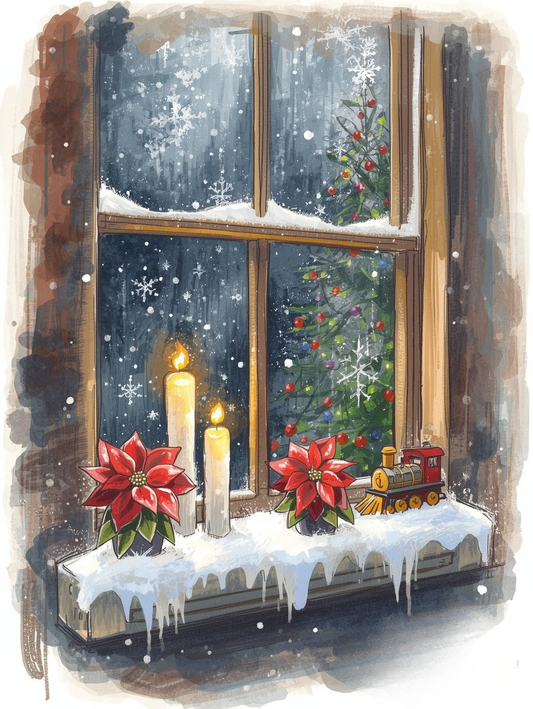 Paint by Number Light in the Snow