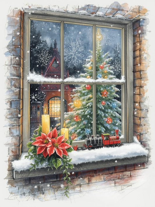 Paint by Number Silent Night Candle