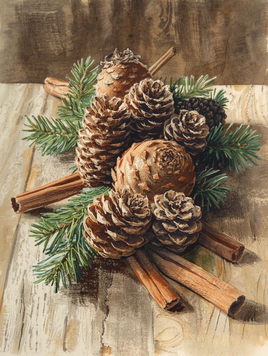 Paint by Number Pinecone Magic