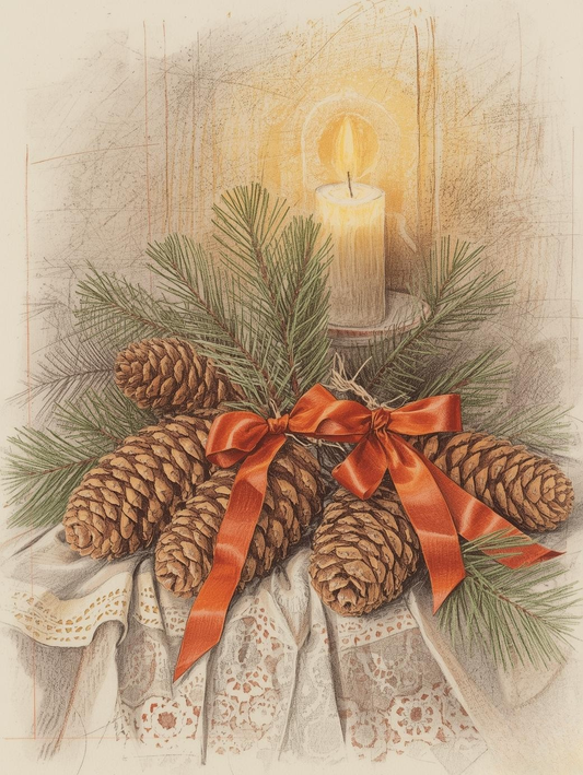 Paint by Number Warm Glow of Christmas Pines