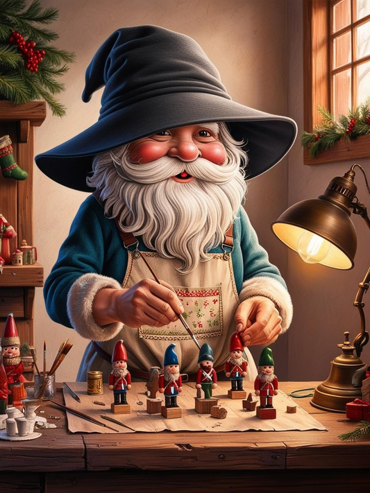 Paint by Number Twinkling Holiday Gnome