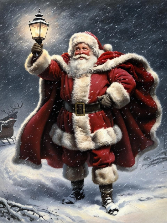 Paint by Number Preparing for Takeoff – Santa’s Christmas Eve Flight