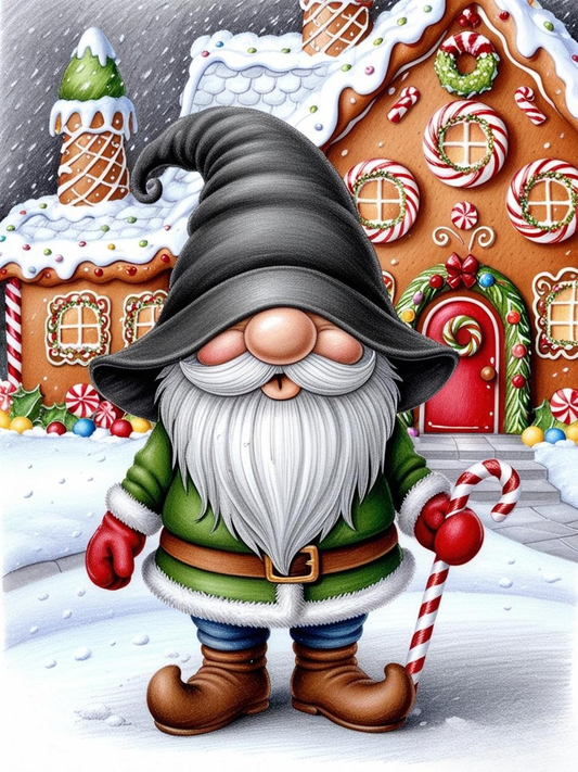 Paint by Number Whimsical Christmas Gnome