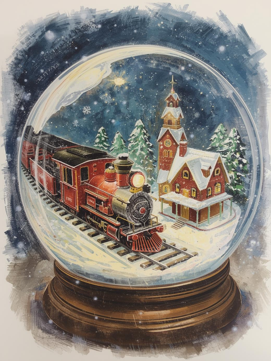 Paint by Number Holiday Glow – Snow Globe