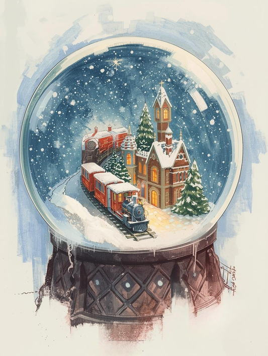 Paint by Number Enchanted Winter Globe