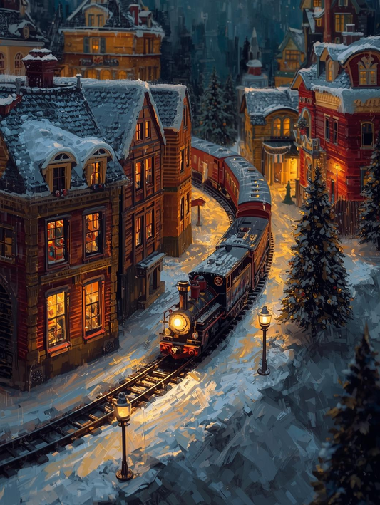 Paint by Number Glittering Christmas Express