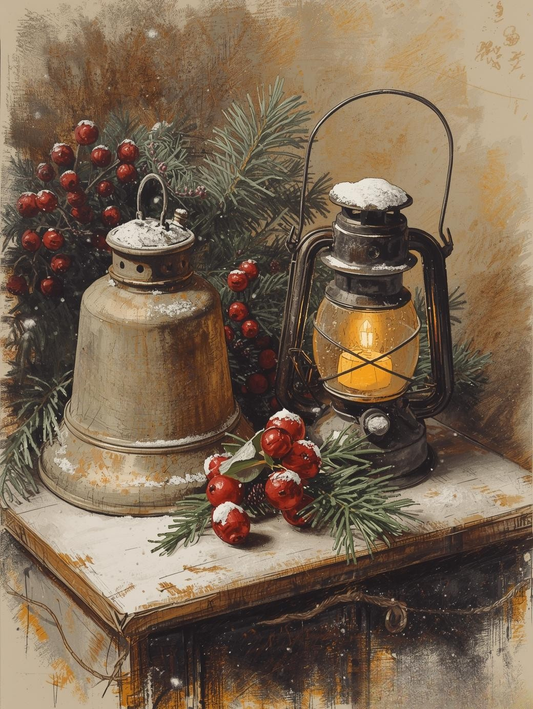 Paint by Number Train Bell and Holiday Glow