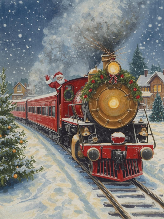 Paint by Number Holiday Train Ride