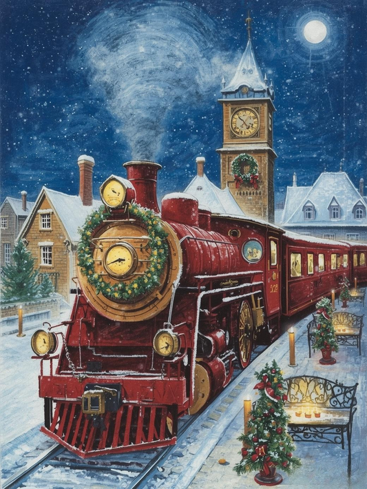 Paint by Number Kringle Express – Santa’s Holiday Train Ride