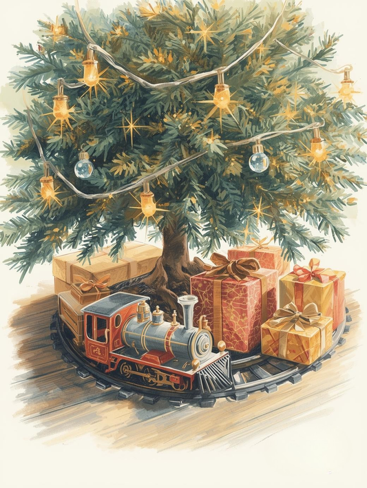 Paint by Number Vintage Christmas Express