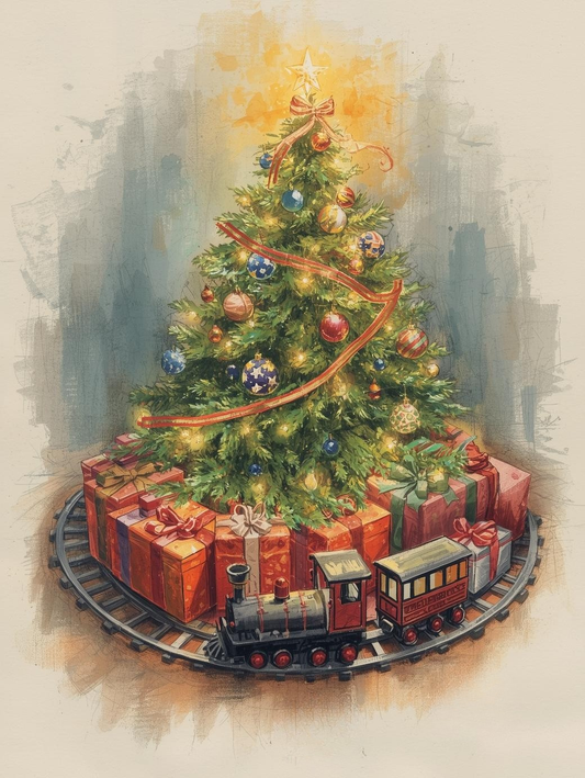 Paint by Number Nostalgic Holiday Journey