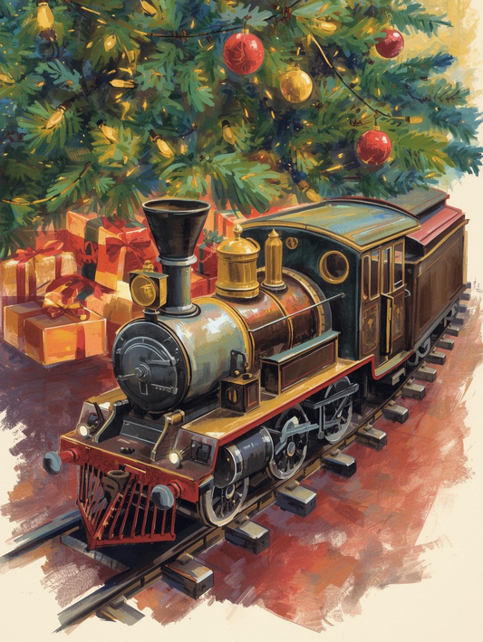 Paint by Number Tinsel Tracks – Christmas Train