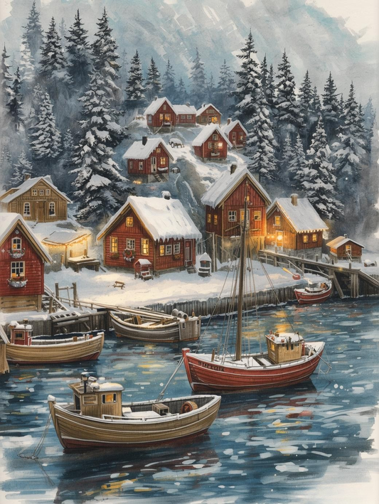 Paint by Number Lake Village Lane