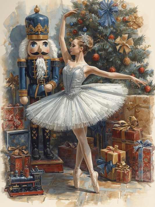 Paint by Number Enchanted Nutcracker and Ballerina