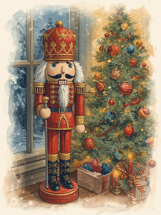 Paint by Number Vintage Nutcracker