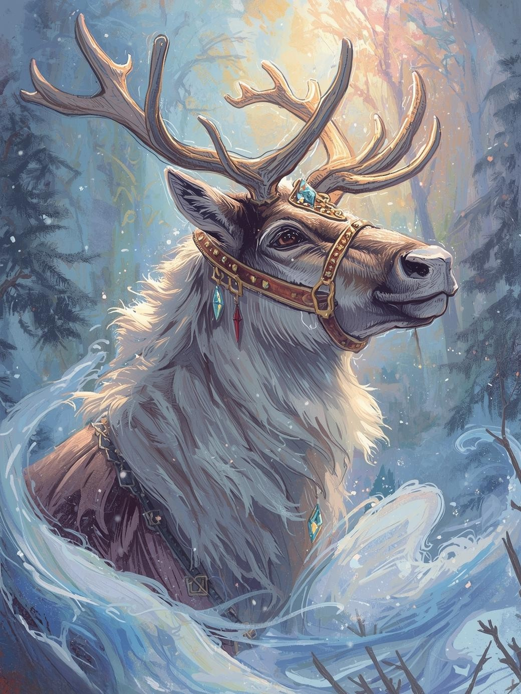 Paint by Number Holiday Reindeer